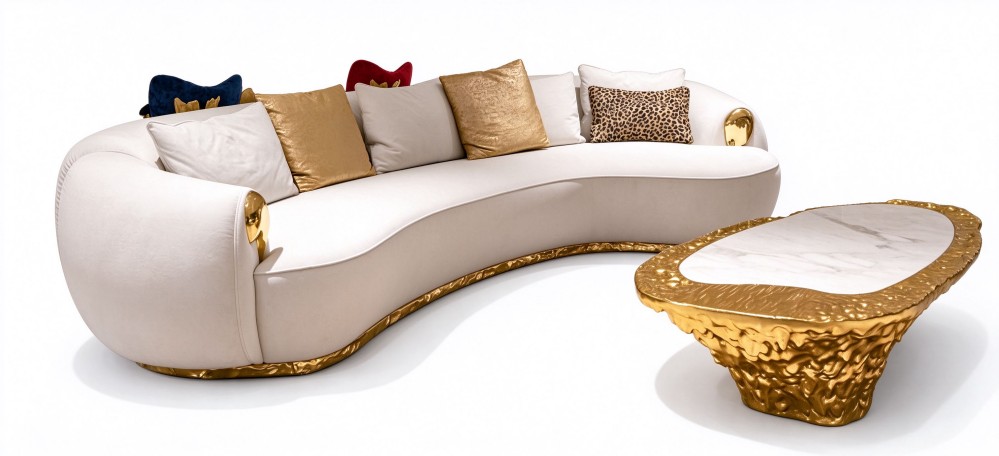 轻奢沙发茶几